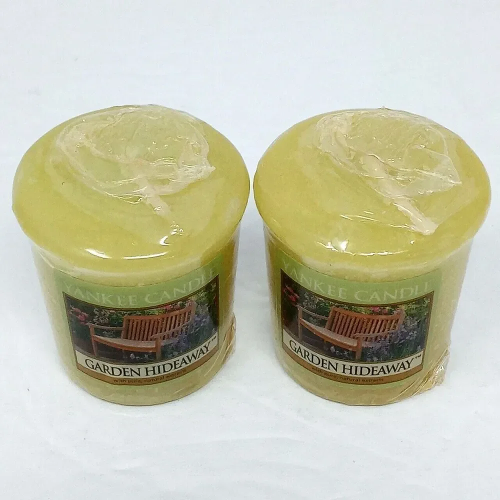 Yankee Candle Garden Hideaway 1.75 oz Votives - Set of 2 - RETIRED New & Sealed